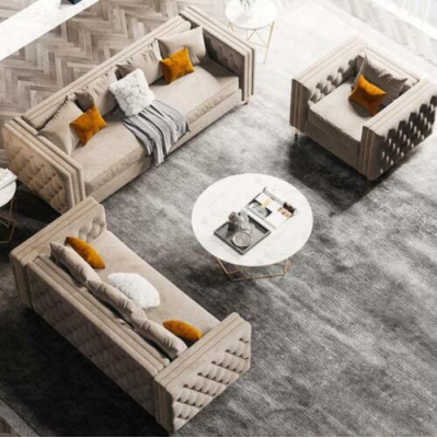 Including a living landscape, relax seating design couch lounge sofas sofa 3-seater 233 cm