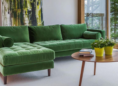 Corner sofa L-shape living landscape corner upholstered sofa seating design couch sofas fabric new