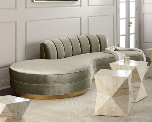 Round Relax Couch Sofas Luxury Furniture Round Sofa 3-Seater Round Couches Oval Corner New