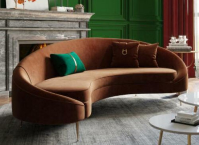 Corner sofa, 3-seater, upholstered velvet, modern relax seat, luxury furniture, sectional corner.