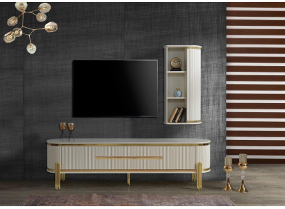 Luxury TV cabinet television stand dresser sideboard wall unit 2-piece new