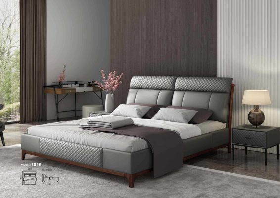 Bed Cushion Design Luxury 180x200cm Double Hotel Beds Matrimonial Bedroom Leather