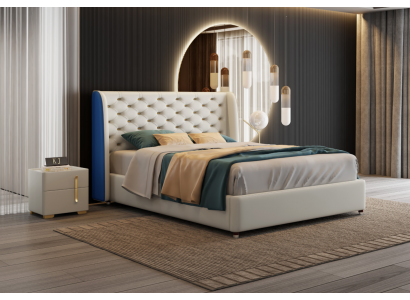 Bed Cushion Design Luxury Double Hotel Beds Sleep Room Leather Modern