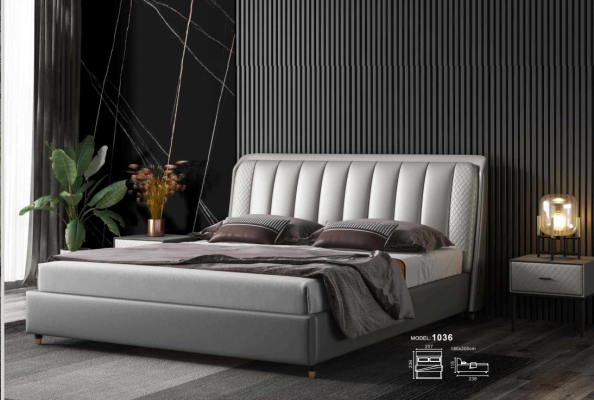 Designer bed bedroom beds textile leather hotel luxury upholstered XXL big wood
