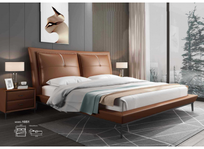 Designer bed bedroom beds hotel leather Italian furniture