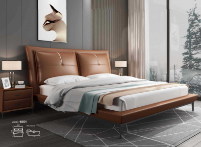 Designer bed bedroom beds hotel leather Italian furniture