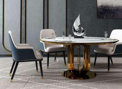 Luxury round table round design tables stainless steel furniture dining room dining tables new
