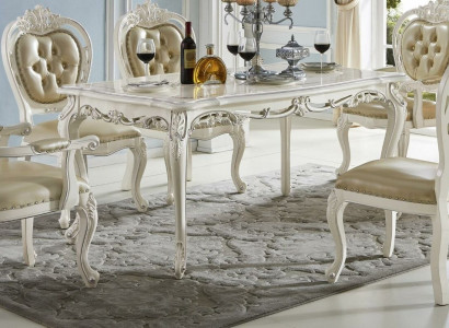 Dining table solid wood complete set 6x chairs set dining dining room table tables 7-piece set