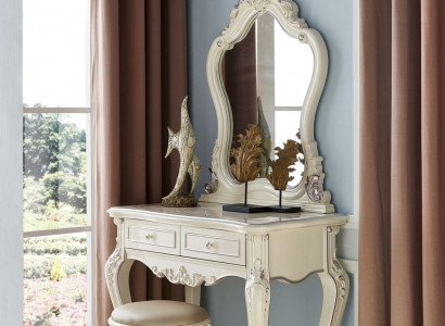Dressing table with mirror luxury dresser bedroom console baroque