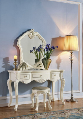 Makeup table with mirror console dresser luxury bedroom baroque