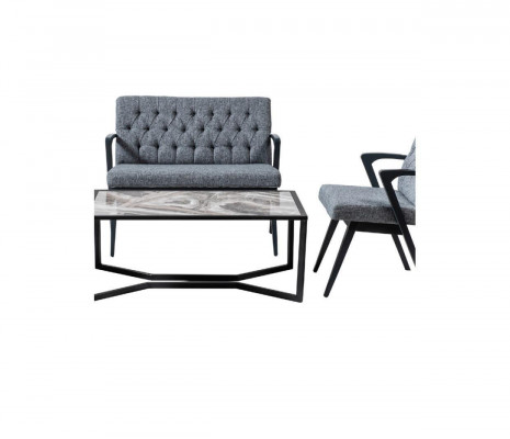 Sofa Set Loft Furniture Law Office Waiting Room Seating Group Table Chairs Set 4-piece.