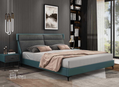 Classic luxury beds upholstered leather textile high-quality bedroom bed new