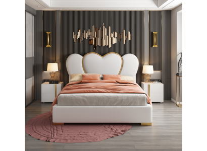Luxury bedroom bed upholstery design luxury double hotel beds leather