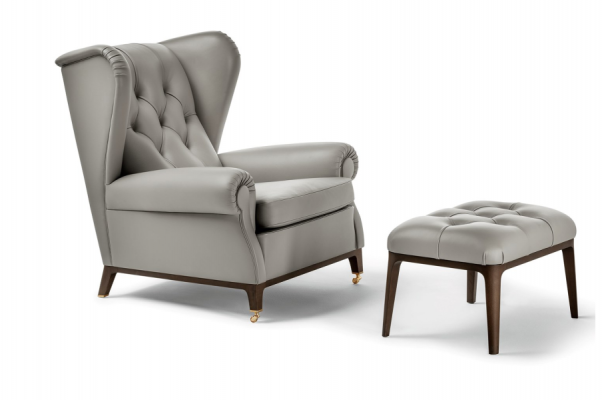 Modern set upholstery relax television 2-piece armchair stool side table