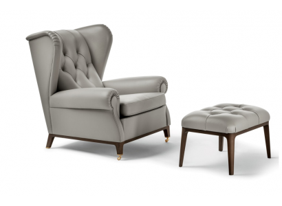 Modern set upholstery relax television 2-piece armchair stool side table