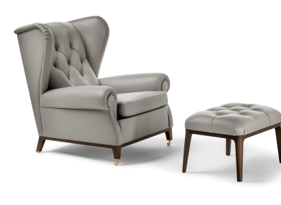 Modern set upholstery relax television 2-piece armchair stool side table