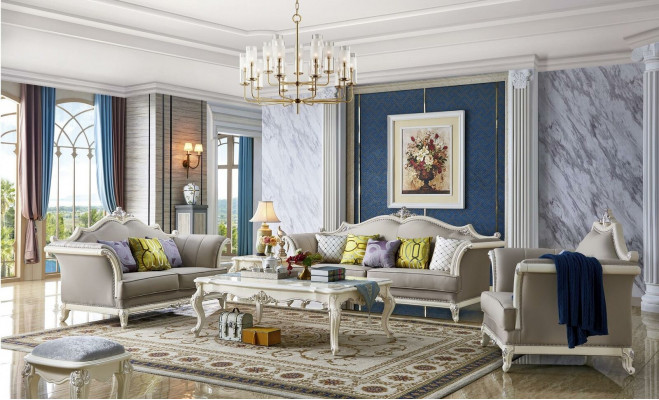 Classic Table Coffee Table Side Table Sofa Baroque Design Living Room