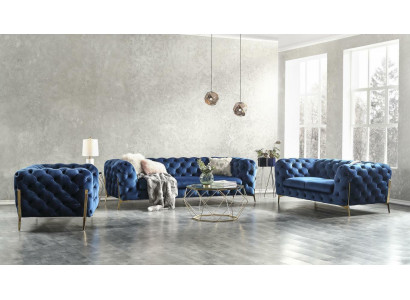 Chesterfield velvet couch sofa upholstery sofa set ensemble XXL big couch