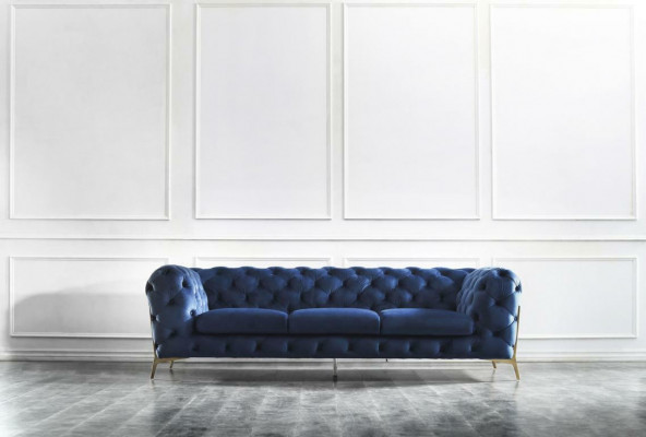 Chesterfield velvet couch sofa upholstery sofa set ensemble XXL big couch