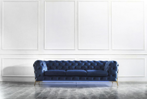 Chesterfield velvet couch sofa upholstery sofa set ensemble XXL big couch