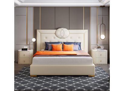 Luxury bedroom bed double design upholstered beds furniture sleep hotel