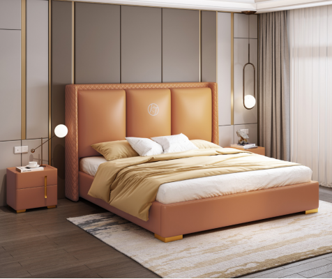 Bed Orange Bedroom Design Furniture Modern Luxury Beds Bed Frame