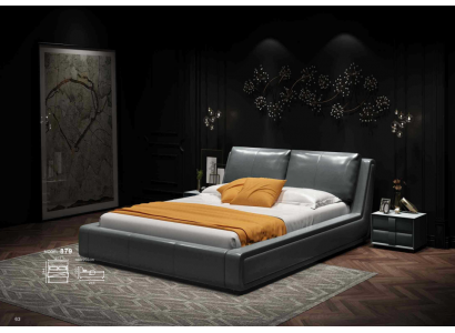 Designer bed luxury double leather hotel metal beds double bedroom new