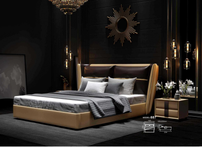 Luxury designer hotel bed bedroom upholstery beds double bed