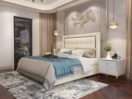 Bed Upholstery Design Luxury Double Hotel Beds Marital 180x200cm Bedroom Metal