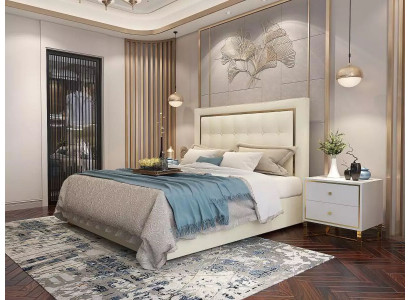 Bed Upholstery Design Luxury Double Hotel Beds Marital 180x200cm Bedroom Metal