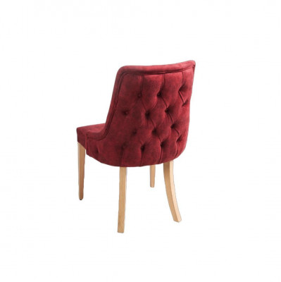 Red Chesterfield Chair Modern Armchair Luxury Upholstered Single-Seater Dining Room Chairs