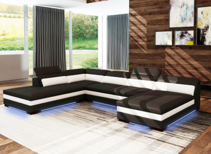 Leather sofa couch living landscape corner sofa corner set design modern sofa 5127