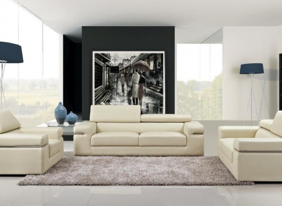 Sofa set Couch 80 20 Upholstery Leather Sofa Living Room Seat 3+2+1 Set