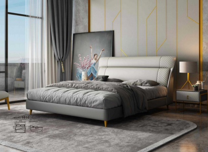 Design leather bed luxury upholstered beds double modern matrimonial 180x200 modern new