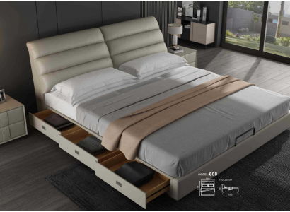 Classic upholstered bed design luxury double hotel beds bedroom