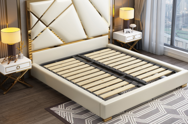 Bed Cushion Design Luxury Double Hotel Beds Sleeping Room Decoration Leather New