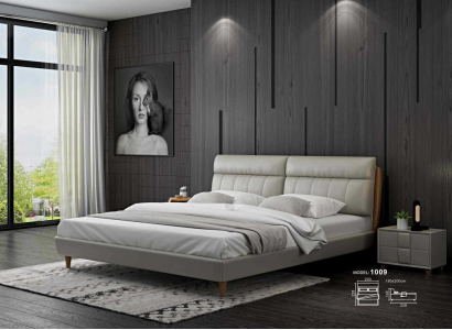 Bed cushion design luxury double beds beige 180x200 bedroom
