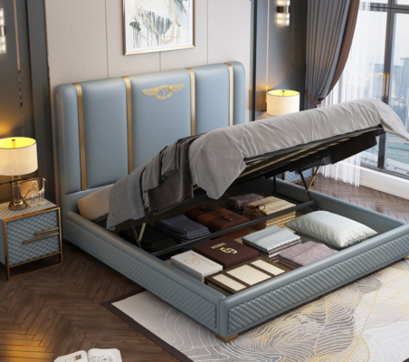 Bed Cushion Design Luxury Metal Beds Double Matrimonial Sleep Room Leather