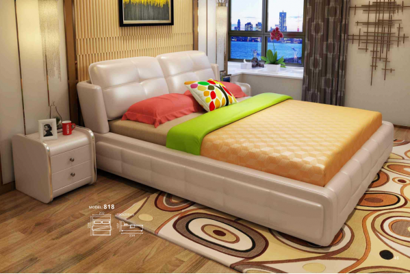 Luxury bedroom bed upholstery decor design 180x200cm double hotel beds