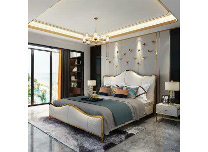 Bed Pillow Design Luxury Double Hotel Beds Double 180x200cm Bedroom Leather