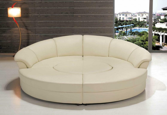 Round XXL upholstered living landscape couch round corner sofa leather sofa seat corner suite