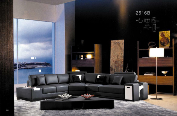 Leather sofa couch living landscape corner sofa corner set design modern