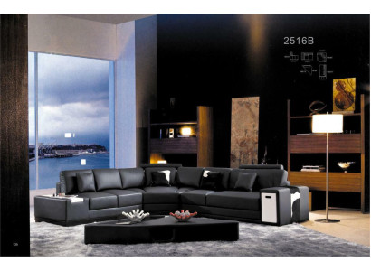 Leather sofa couch living landscape corner sofa corner set design modern