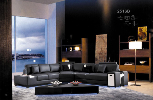 Leather sofa couch living landscape corner sofa corner set design modern