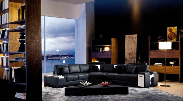 Leather sofa couch living landscape corner sofa corner set design modern