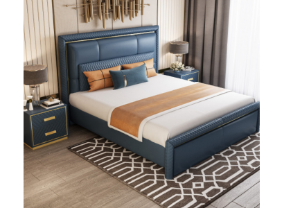 Design bed bedroom double bed beds hotel luxury upholstery leather