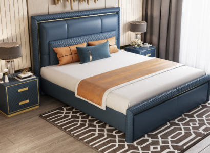 Design bed bedroom double bed beds hotel luxury upholstery leather