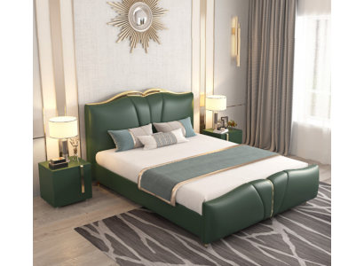 Designer bed bedroom beds textile leather hotel luxury upholstery