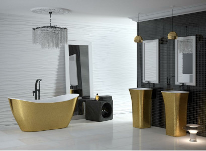 Gold designer bathtub freestanding luxury tub in gold bathtubs