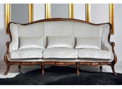 Three-seater sofa 3-seater luxury fabric gray living room classic furniture brown new